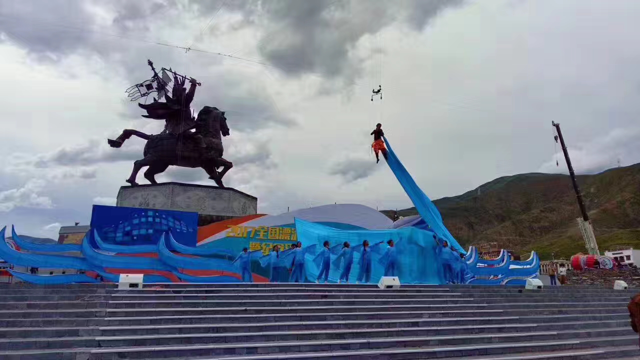 青海玉树老将漂流赛开幕式-威亚幕后设计
