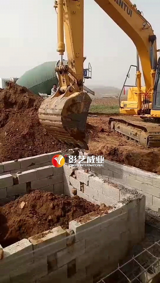 山东沂水沂蒙花海威亚塔基础地桩建设